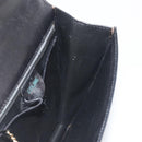 CELINE Hand Bag Leather Black Gold Auth 197040-21