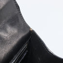 CELINE Hand Bag Leather Black Gold Auth 197040-10