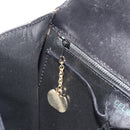 CELINE Hand Bag Leather Black Gold Auth 197040-23