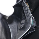 CELINE Hand Bag Leather Black Gold Auth 197040-24