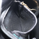 CELINE Hand Bag Leather Black Gold Auth 197040-11