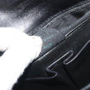 CELINE Hand Bag Leather Black Gold Auth 197040-12