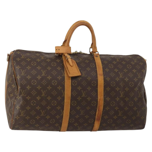 LOUIS VUITTON Monogram Keepall Bandouliere 50 Boston Bag M41416 LV Auth 197044