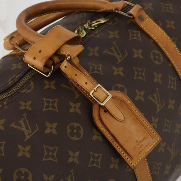 LOUIS VUITTON Monogram Keepall Bandouliere 50 Boston Bag M41416 LV Auth 197044