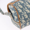 Christian Dior Trotter Canvas Romantic Chain Bag PVC Blue Silver Auth 197045SAM-12