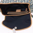 Christian Dior Trotter Canvas Romantic Chain Bag PVC Blue Silver Auth 197045SAM-15