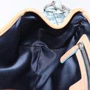 Christian Dior Trotter Canvas Romantic Chain Bag PVC Blue Silver Auth 197045SAM-19