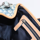 Christian Dior Trotter Canvas Romantic Chain Bag PVC Blue Silver Auth 197045SAM-20