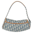 Christian Dior Trotter Canvas Romantic Chain Bag PVC Blue Silver Auth 197045SAM-3