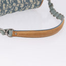 Christian Dior Trotter Canvas Romantic Chain Bag PVC Blue Silver Auth 197045SAM-7