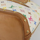 LOUIS VUITTON Monogram Multicolor Alma Hand Bag White M92647 LV Auth 197046A-14