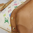 LOUIS VUITTON Monogram Multicolor Alma Hand Bag White M92647 LV Auth 197046A-15