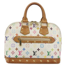LOUIS VUITTON Monogram Multicolor Alma Hand Bag White M92647 LV Auth 197046A-13