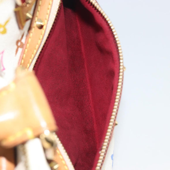 LOUIS VUITTON Monogram Multicolor Alma Hand Bag White M92647 LV Auth 197046A