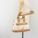 LOUIS VUITTON Monogram Multicolor Alma Hand Bag White M92647 LV Auth 197046A-23