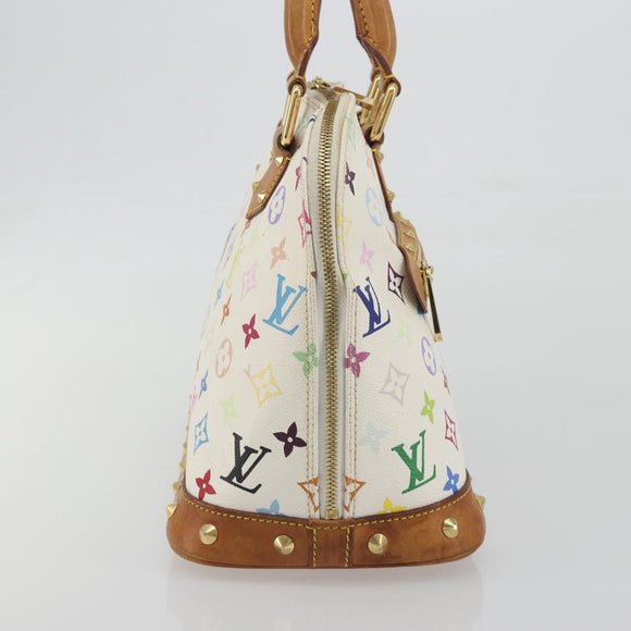 LOUIS VUITTON Monogram Multicolor Alma Hand Bag White M92647 LV Auth 197046A