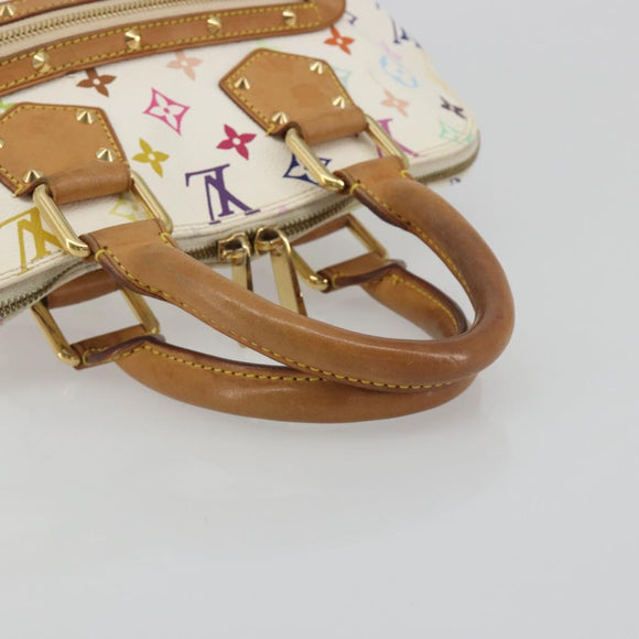 LOUIS VUITTON Monogram Multicolor Alma Hand Bag White M92647 LV Auth 197046A