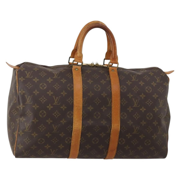 LOUIS VUITTON Monogram Keepall 45 Boston Bag M41428 LV Auth 197047