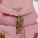 PRADA Backpack Nylon Pink Silver Auth 197051-19
