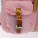 PRADA Backpack Nylon Pink Silver Auth 197051-20