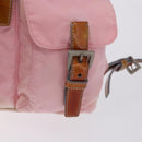 PRADA Backpack Nylon Pink Silver Auth 197051-21