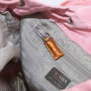 PRADA Backpack Nylon Pink Silver Auth 197051-25