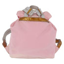 PRADA Backpack Nylon Pink Silver Auth 197051-2