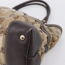 GUCCI GG Canvas GG crystal Hand Bag Coated Canvas Beige Gold 223964 Auth 197056-12