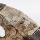 GUCCI GG Canvas GG crystal Hand Bag Coated Canvas Beige Gold 223964 Auth 197056-14