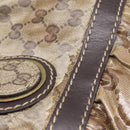 GUCCI GG Canvas GG crystal Hand Bag Coated Canvas Beige Gold 223964 Auth 197056-15