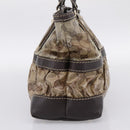 GUCCI GG Canvas GG crystal Hand Bag Coated Canvas Beige Gold 223964 Auth 197056-4