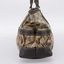 GUCCI GG Canvas GG crystal Hand Bag Coated Canvas Beige Gold 223964 Auth 197056-5