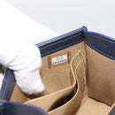 CHANEL Mini Matelasse Chain Pearl Bag Goatskin Navy Gold CC Auth 197060SAM-22