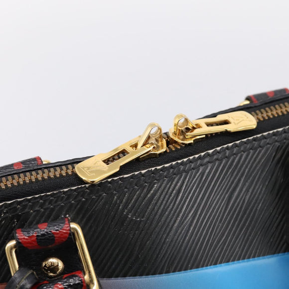 LOUIS VUITTON Race Line Alma PM Hand Bag Black Blue Red M50646 LV Auth 197100A