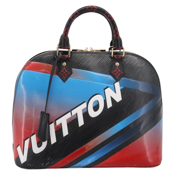 LOUIS VUITTON Race Line Alma PM Hand Bag Black Blue Red M50646 LV Auth 197100A