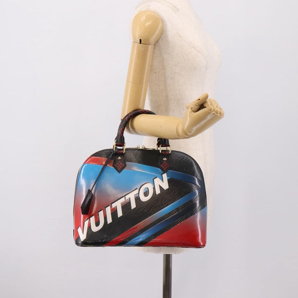 LOUIS VUITTON Race Line Alma PM Hand Bag Black Blue Red M50646 LV Auth 197100A