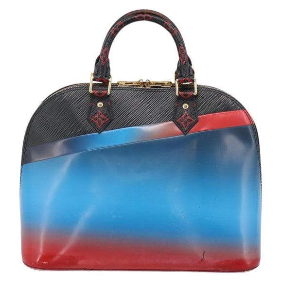 LOUIS VUITTON Race Line Alma PM Hand Bag Black Blue Red M50646 LV Auth 197100A