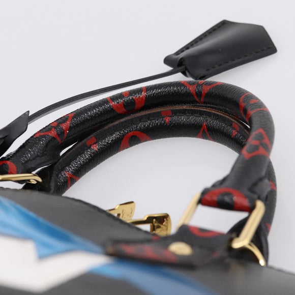 LOUIS VUITTON Race Line Alma PM Hand Bag Black Blue Red M50646 LV Auth 197100A
