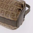FENDI Zucchino Canvas Shoulder Bag PVC Beige Auth 197102-14