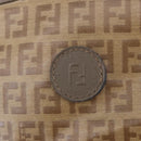FENDI Zucchino Canvas Shoulder Bag PVC Beige Auth 197102-17