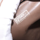 FENDI Zucchino Canvas Shoulder Bag PVC Beige Auth 197102-11
