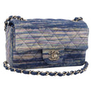 CHANEL Matelasse 20 Chain Shoulder Bag Denim Navy Gold CC Auth 197103SM-1
