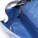 CHANEL Matelasse 20 Chain Shoulder Bag Denim Navy Gold CC Auth 197103SM-18