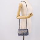 CHANEL Matelasse 20 Chain Shoulder Bag Denim Navy Gold CC Auth 197103SM-25