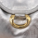LOEWE Shoulder Bag Leather Gold Silver Auth 197104-17