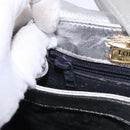 LOEWE Shoulder Bag Leather Gold Silver Auth 197104-24