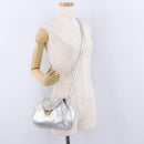 LOEWE Shoulder Bag Leather Gold Silver Auth 197104-25