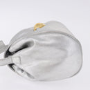 LOEWE Shoulder Bag Leather Gold Silver Auth 197104-4