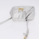 LOEWE Shoulder Bag Leather Gold Silver Auth 197104-6