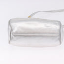 LOEWE Shoulder Bag Leather Gold Silver Auth 197104-5
